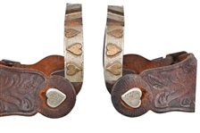 Crockett Marked 4-Heart Pattern Spurs