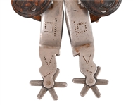 Crockett & Montana Brand L7 Marked Spurs & Straps