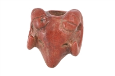 Indian Carved Catlinite Ram Horn Pipe