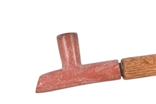 Indian Catlinite Pipe with Oak Stem