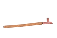 Indian Catlinite Pipe with Oak Stem