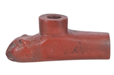 Catlinite Indian Carved Beaver Pipe