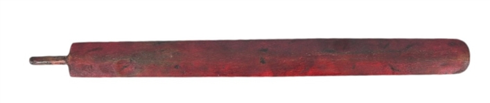 Indian Painted and Brass Tacked Flat Pipe Stem