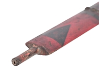 Indian Painted and Brass Tacked Flat Pipe Stem
