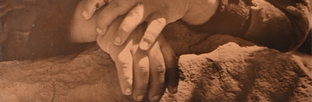 Original Curtis Gold Tone Photo of Indian Child
