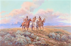 Clifton Ray Cheek Original Indian Oil Painting