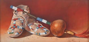 Joni Falk (1933- ) Indian Still Life Oil Painting