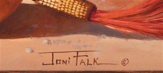 Joni Falk (1933- ) Indian Still Life Oil Painting