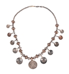 Vintage Indian Pawn Silver Coin Necklace