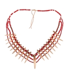 Wind River Indian Reservation Carved Bone Necklace