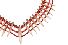 Wind River Indian Reservation Carved Bone Necklace