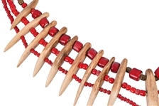 Wind River Indian Reservation Carved Bone Necklace
