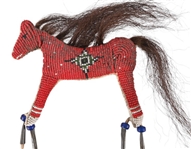 Indian Beaded Child's Toy Horse