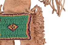 Beaded Eagle Head Ceremonial Indian Doll