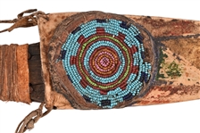 Blackfeet IndianCarved & Beaded Bag Knife