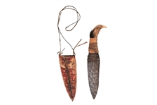 Blackfeet IndianCarved & Beaded Bag Knife