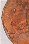 Rare Indian Rawhide Shield w/ Painted Buffalo