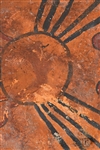 Rare Indian Rawhide Shield w/ Painted Buffalo