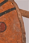 Rare Indian Rawhide Shield w/ Painted Buffalo