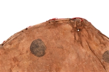 Rare Indian Buffalo Hide Shield w/ Painted Buffalo
