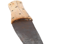 Large Bone Handle Indian Knife & Spotted Sheath
