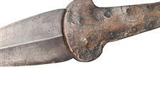 Rare Early Indian Dag Knife Hide Handle 1800-1850