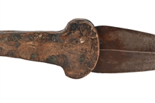 Rare Early Indian Dag Knife Hide Handle 1800-1850