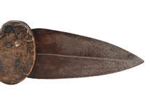 Rare Early Indian Dag Knife Hide Handle 1800-1850