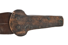 Rare Early Indian Dag Knife Hide Handle 1800-1850