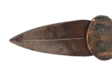 Rare Early Indian Dag Knife Hide Handle 1800-1850