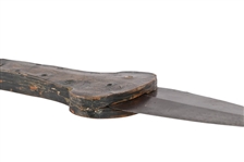 Rare Early Indian Dag Knife Hide Handle 1800-1850