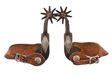 Kelly & Crockett Marked Double Mounted Spurs