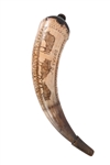 Wind River Reservation Scrimshaw Powder Horn 1850