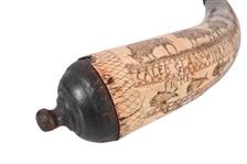 Wind River Reservation Scrimshaw Powder Horn 1850