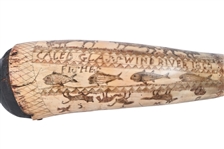 Wind River Reservation Scrimshaw Powder Horn 1850