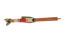 Quill & Ribbon Decorated Indian Flat Pipe Stem