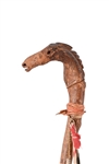 Hand Carved Indian Horse Head Dance Stick