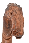Hand Carved Indian Horse Head Dance Stick