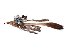 Crow Medicine Item Beaed Deer Tail With Bells