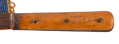 Indian Beaded Sheath, Bone-Handle Knife 1897 Dated