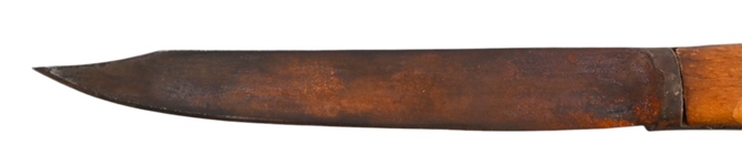 Indian Beaded Sheath, Bone-Handle Knife 1897 Dated