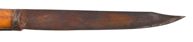 Indian Beaded Sheath, Bone-Handle Knife 1897 Dated