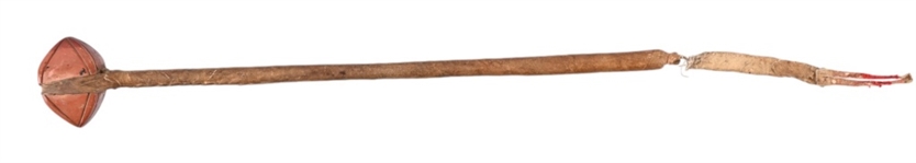 Indian War Club With Carved Catlinite Head