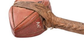 Indian War Club With Carved Catlinite Head
