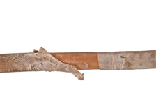 American Indian Rawhide Stone-Head War Club