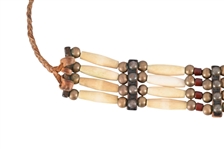Plains Indian Brass Beaded Pipe Choker