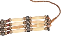 Plains Indian Brass Beaded Pipe Choker