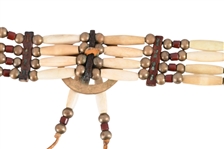 Plains Indian Brass Beaded Pipe Choker