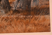 Gary R. Swanson Oil Painting of Elephants