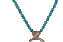 Blue Trade Bead Indian Necklace
